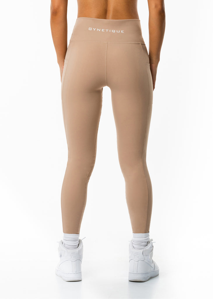 Women's sportswear New Zealand, comfy moisture wicking leggings, deep phone side pockets, full length