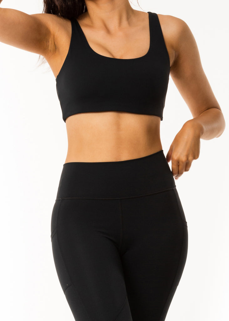 Women's best sportswear online, trendy black compression tights 